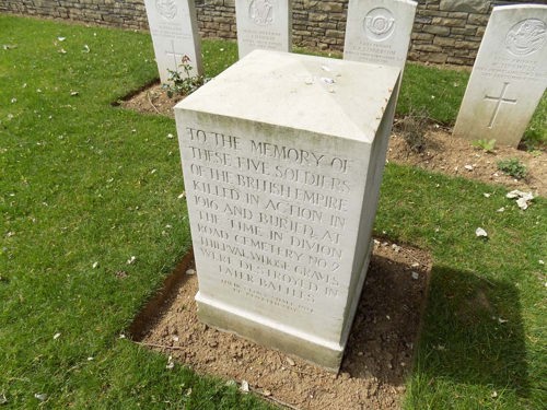 Special memorial headstone at Connaught Cemetery